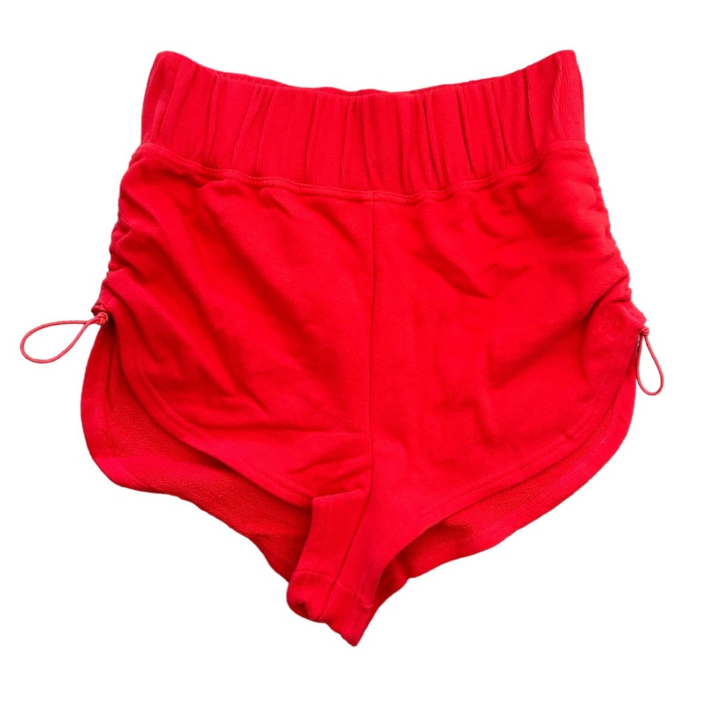 Free People Movement Ruched Terry Cloth High Rise Shorts Size small - Picture 5 of 6